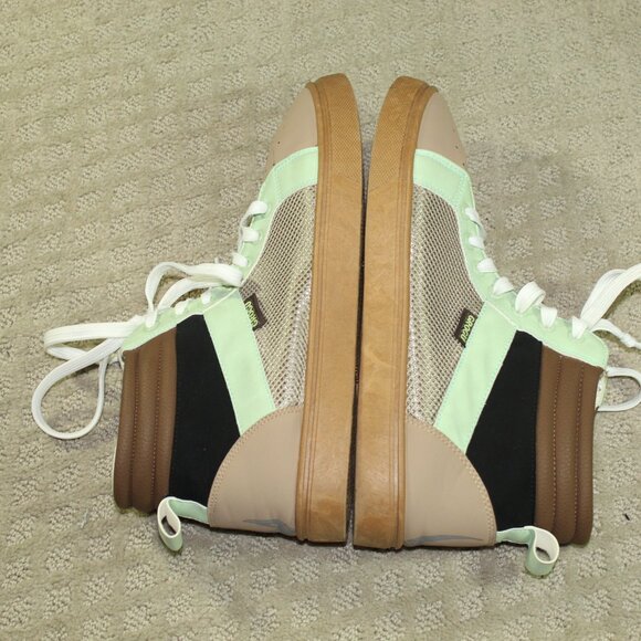 NWOT Star Wars Grogu Men's Sz 10 Green and Tan Mandalorian High Top Sneakers - Picture 6 of 8